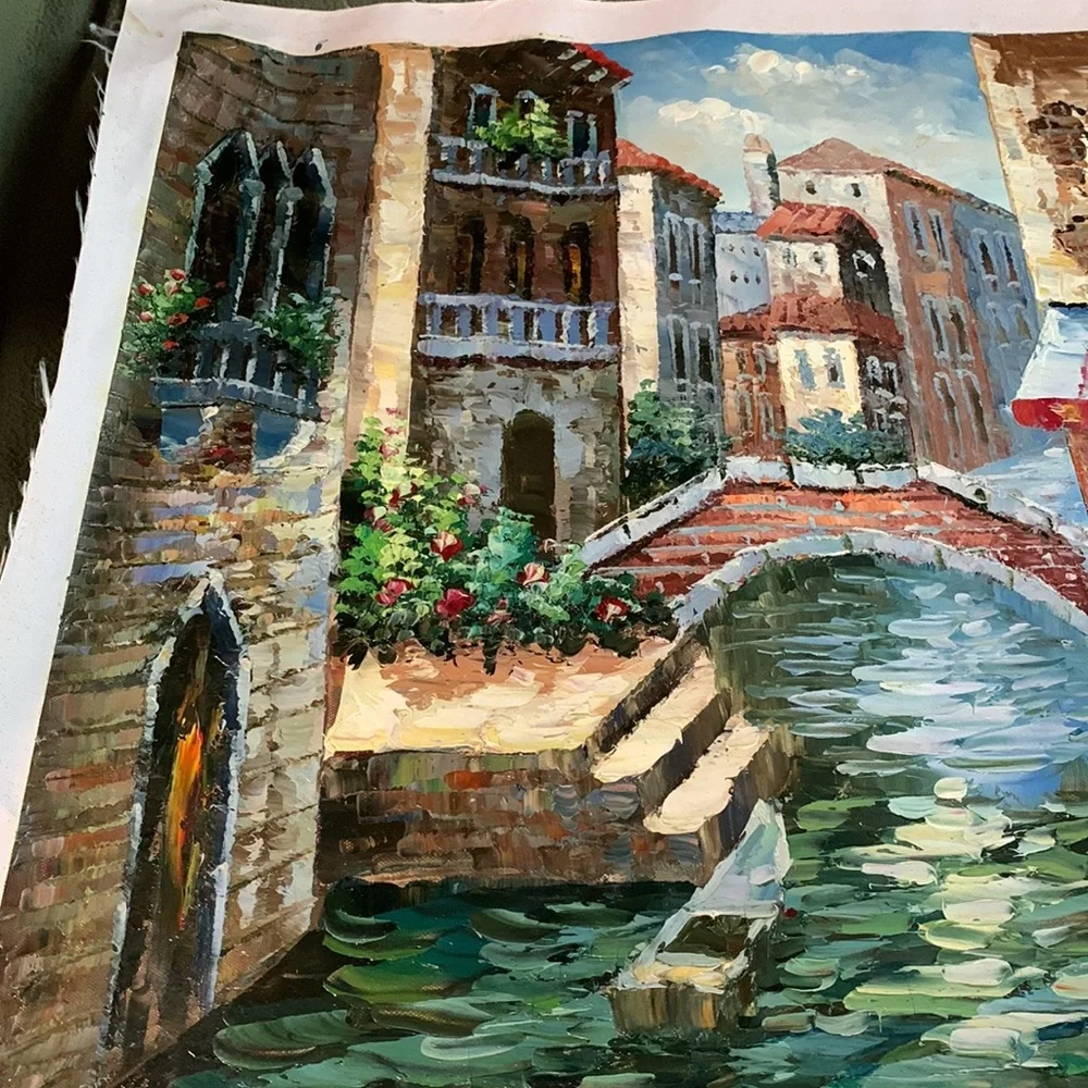 Original, hand painted oil painting.  Painting 24x20. Canvas 26.5x23.25. - Picture 3 of 4